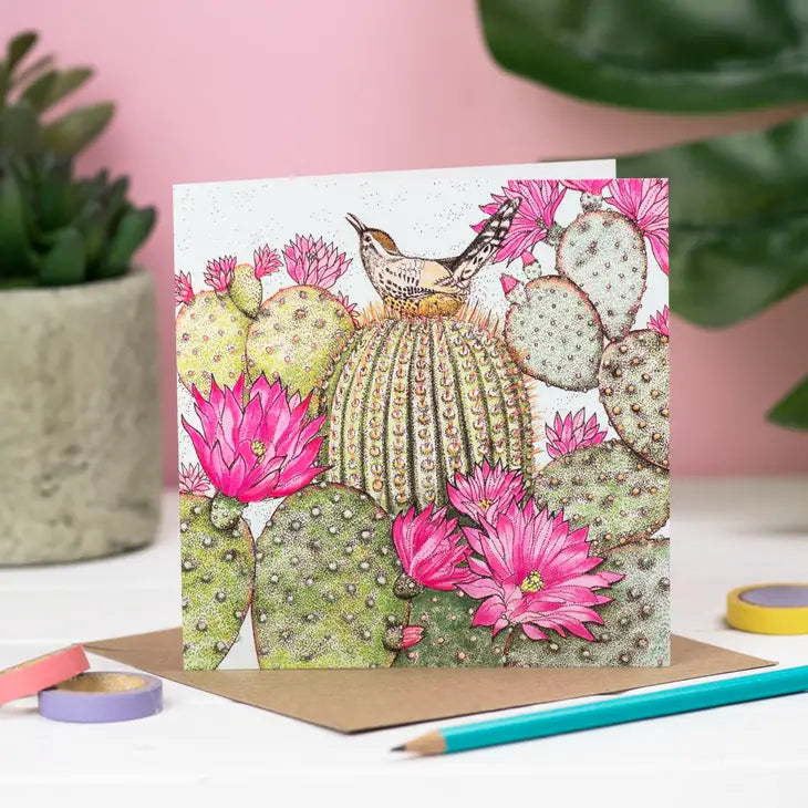 Cactus Wren Greeting Card