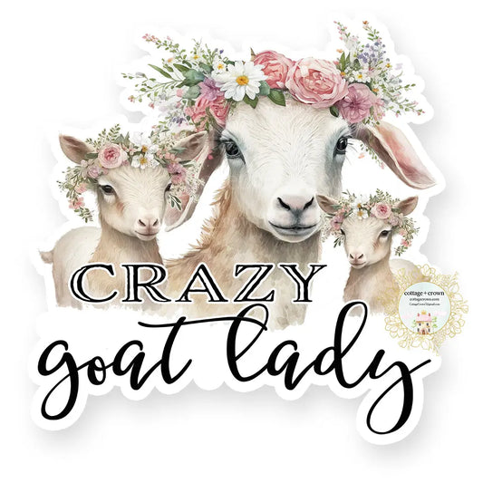Crazy Goat Lady Vinyl Decal Sticker