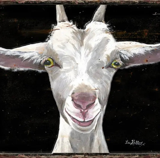 Metal Goat Sign 'Patsy'