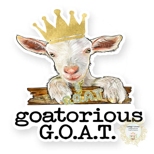 G.O.A.T. Goatorius Goat Vinyl Decal Sticker