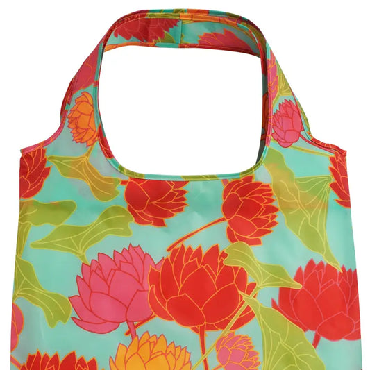 Lotus Reusable Grocery Tote Bag