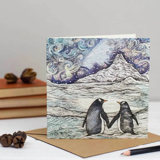 Penguin Couple Greeting Card