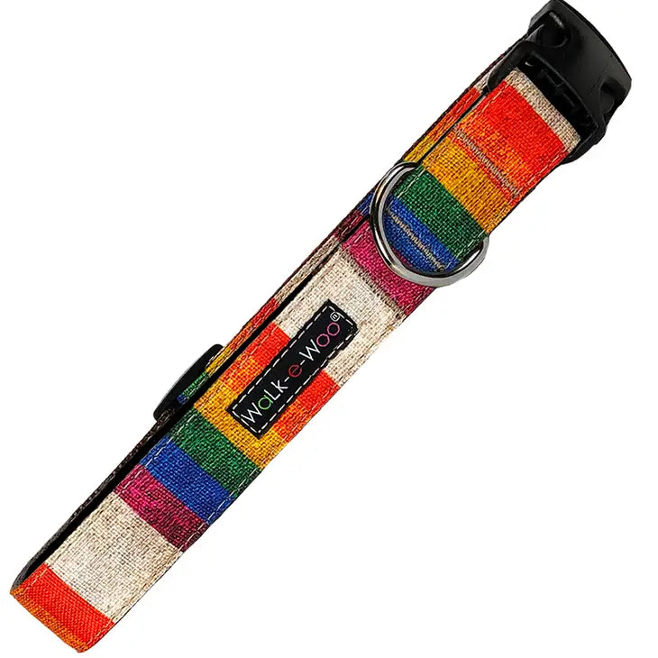 Walk-e-Woo Small Dog Collar: Rainbow