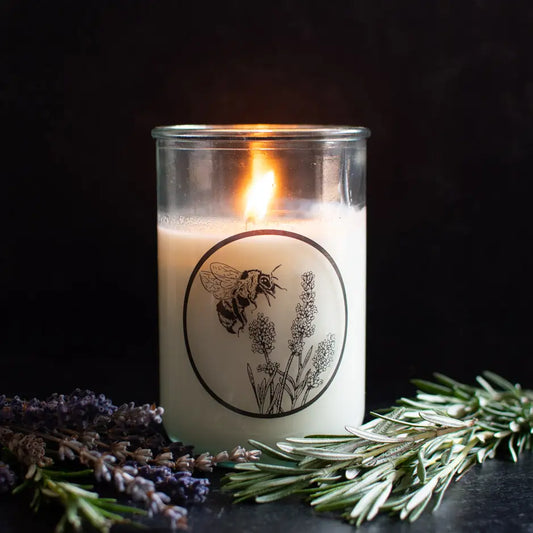 Soy Candle with Cotton Wick - Herbal Renewal