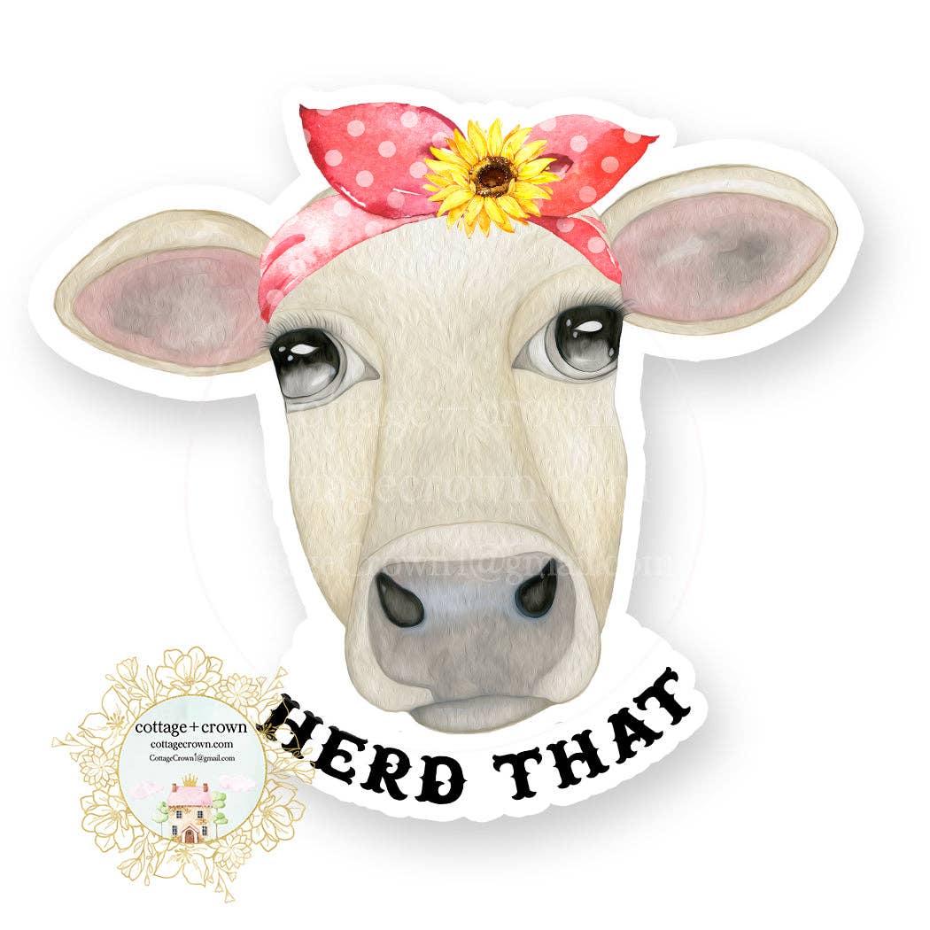 Cow Herd That Farm Animal Farmhouse Vinyl Decal Sticker